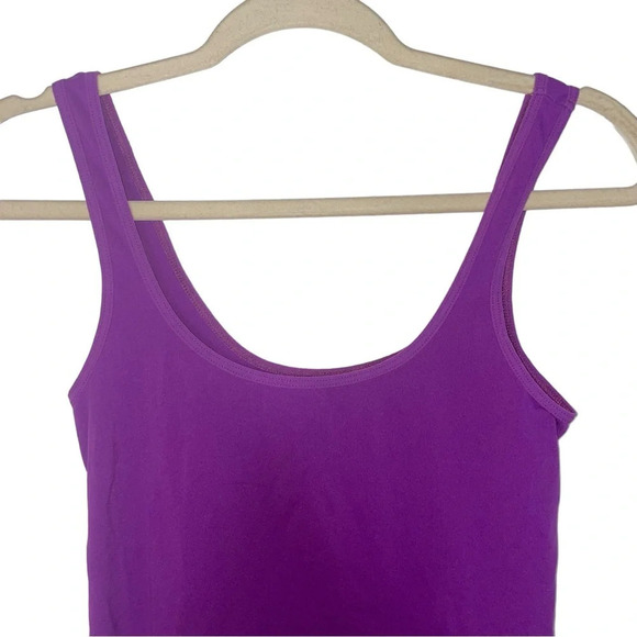 FREE PEOPLE Seamless Form Fitting Sleeveless Scoop Neck Cami Tank Purple Sz XS/S - Picture 3 of 9